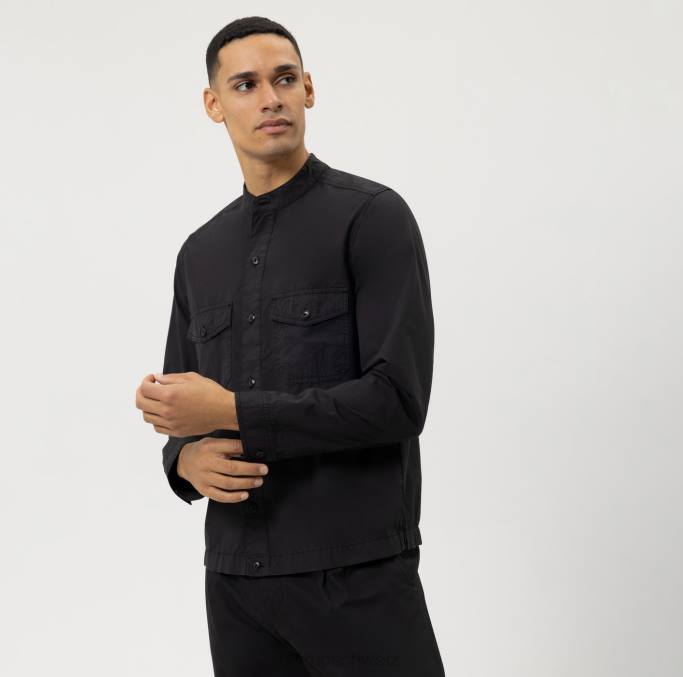OLYMP Level Five Smart Casual Overshirt, Freizeithemd, schwarz LBD81965 Kleidung