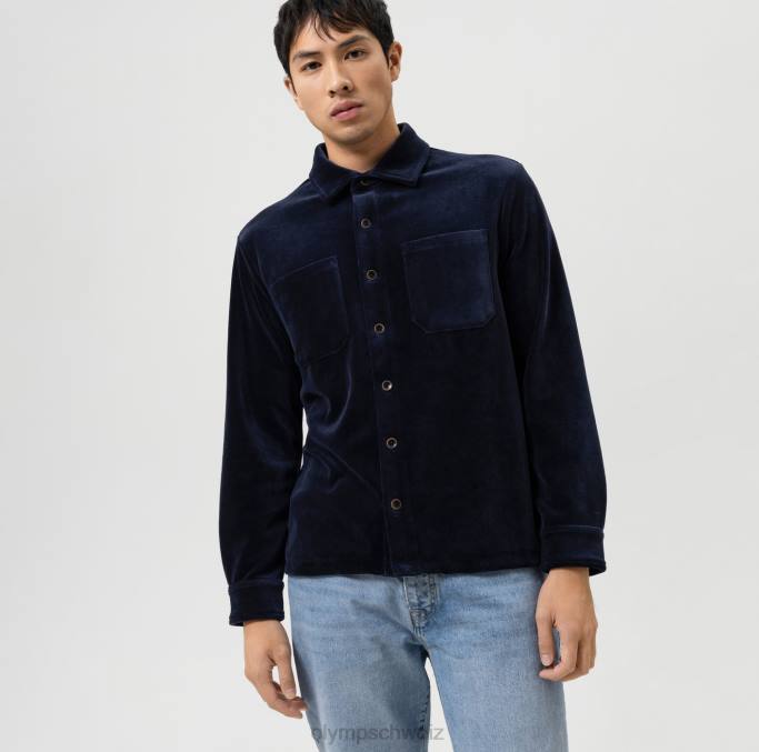 OLYMP Level Five Sweat-Overshirt, Marine LBD81948 Kleidung