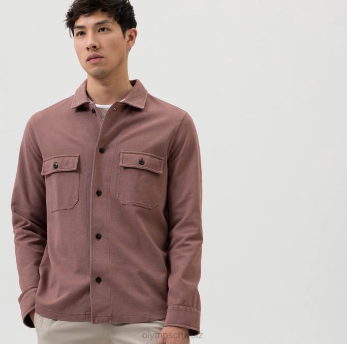 OLYMP Level-Five-Sweat-Overshirt, rotbraun LBD81985 Kleidung