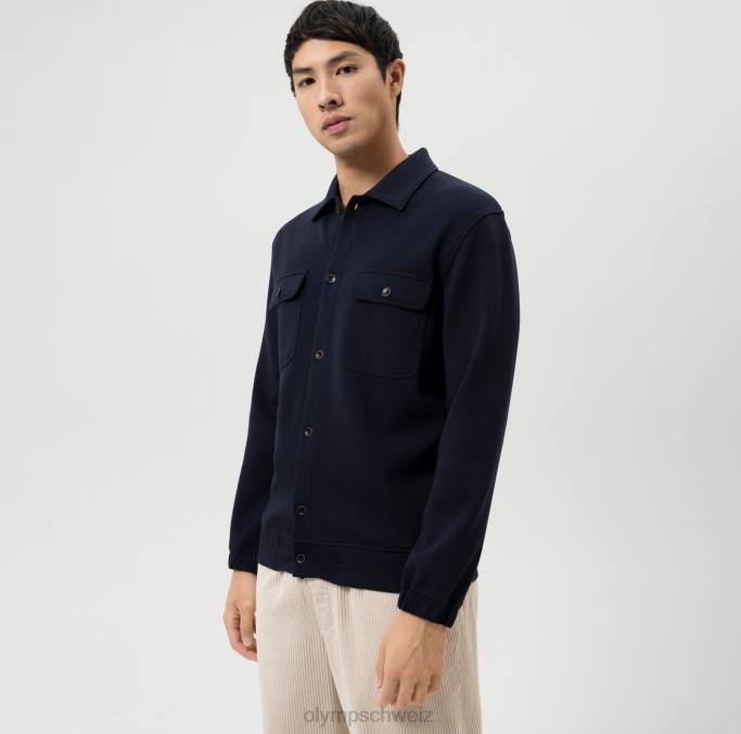 OLYMP Sweat-Overshirt, Marine LBD81964 Kleidung
