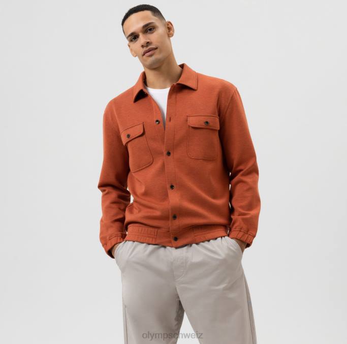 OLYMP Sweat-Overshirt, orange LBD81968 Kleidung