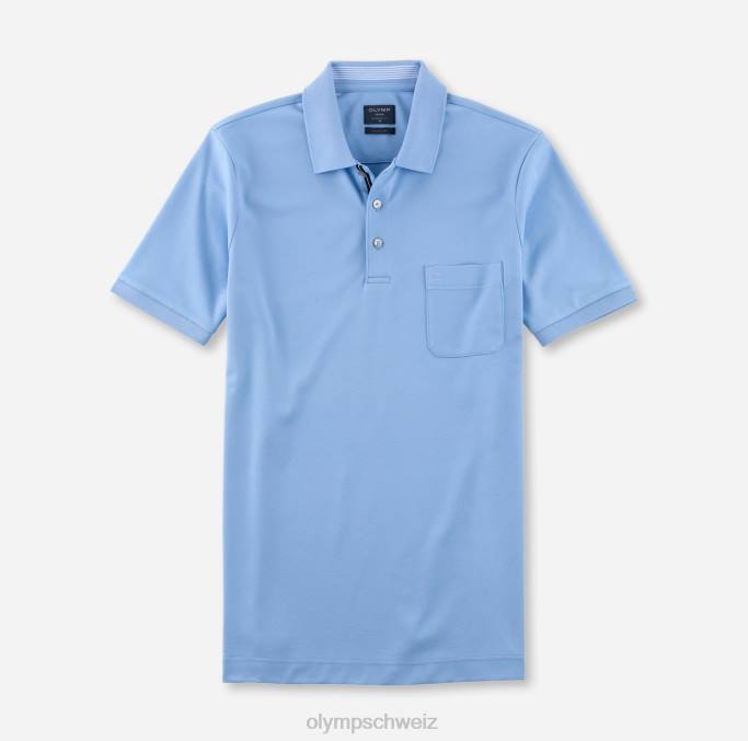 OLYMP Lässiger Modern Fit, Polo, Hellblau LBD82098 Kleidung