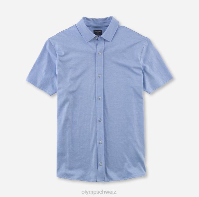 OLYMP Lässiger Modern Fit, Polo, Hellblau LBD82150 Kleidung