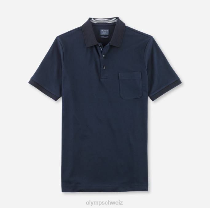 OLYMP Lässiger Modern Fit, Polo, Mitternachtsblau LBD82070 Kleidung
