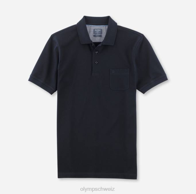 OLYMP Lässiger Modern Fit, Polo, Mitternachtsblau LBD82167 Kleidung