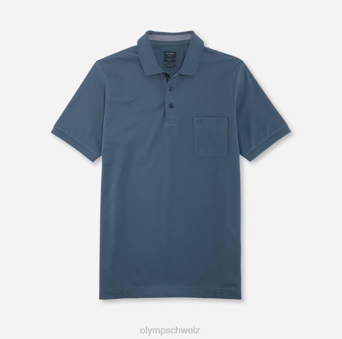 OLYMP Lässiger Modern Fit, Polo, Nürnbergblau LBD82087 Kleidung