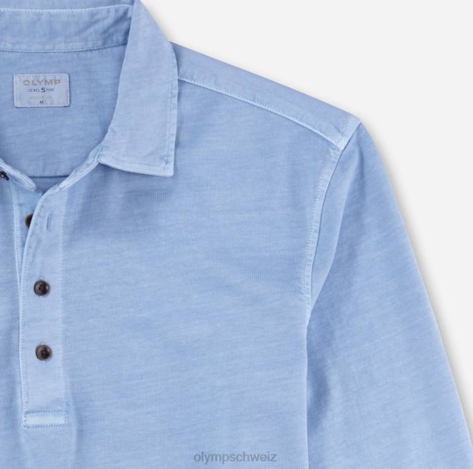OLYMP Level Five Casual Body Fit, Polo, Blau LBD82173 Kleidung
