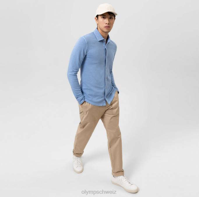 OLYMP Level Five Casual Body Fit, Polo, Blau LBD82176 Kleidung