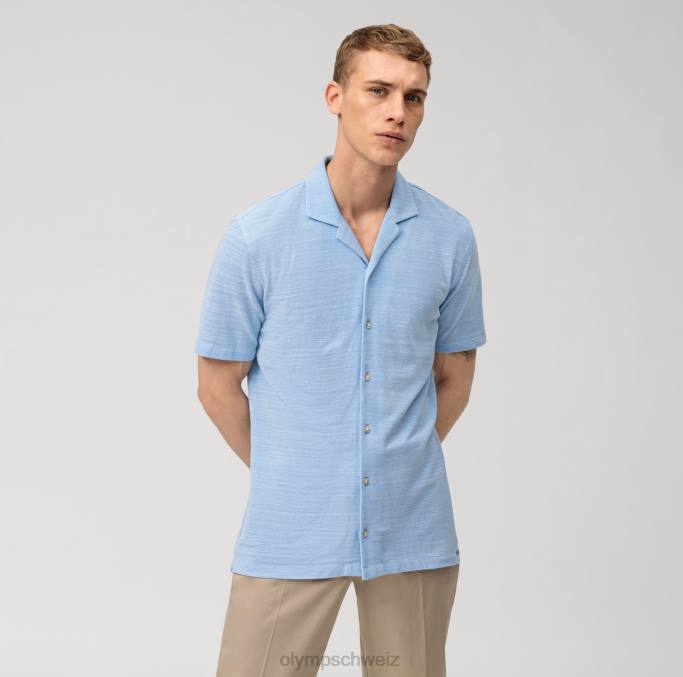 OLYMP Level Five Casual Body Fit, Polo, Hellblau LBD82107 Kleidung