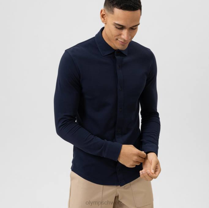 OLYMP Level Five Casual Body Fit, Polo, Marine LBD82174 Kleidung