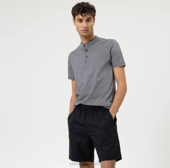 OLYMP Level Five Casual Body Fit, Polo, Schwarz LBD82100 Kleidung