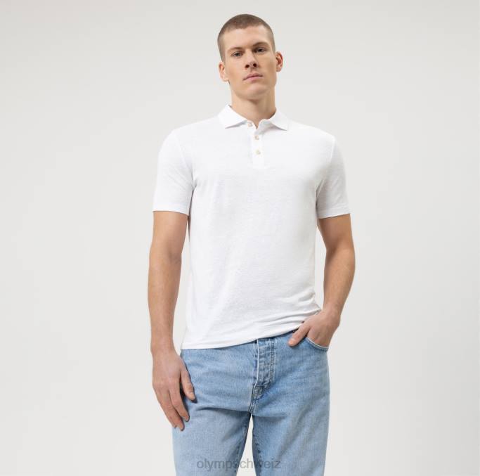 OLYMP Level Five Casual Body Fit, Polo, gebrochenes Weiß LBD82148 Kleidung