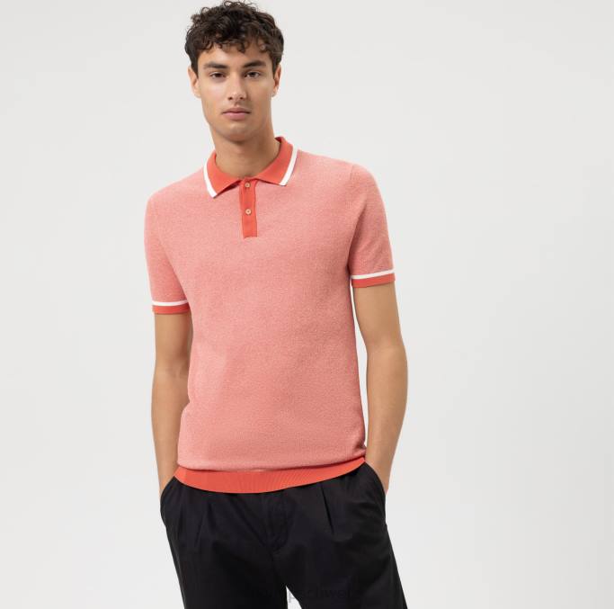 OLYMP Level Five Strickwaren Body Fit, Polo, rot LBD82103 Kleidung