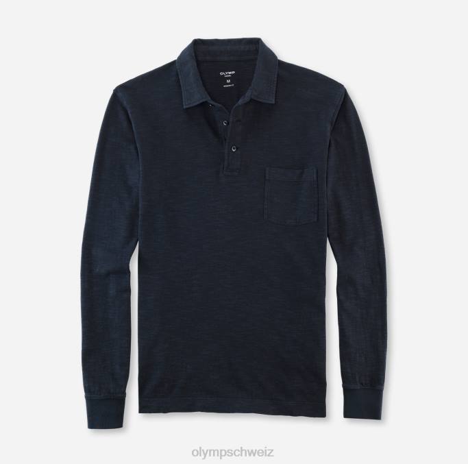 OLYMP lässiger Modern Fit, Polo, Marine LBD82122 Kleidung