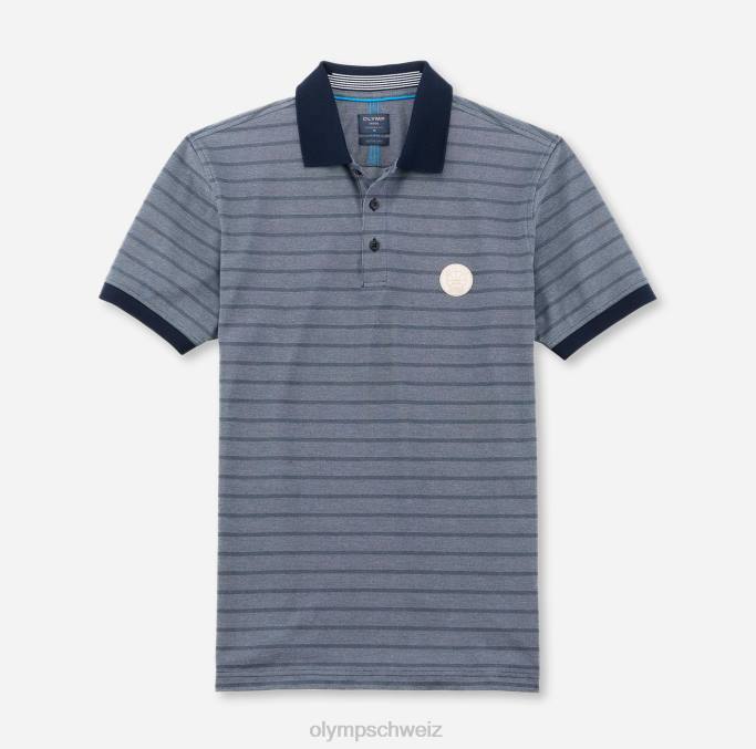 OLYMP lässiger Modern Fit, Polo, Marine LBD82162 Kleidung