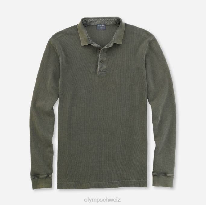 OLYMP lässiger Modern Fit, Polo, dunkelgrün LBD82183 Kleidung