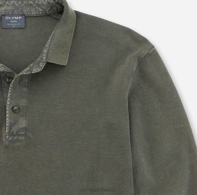 OLYMP lässiger Modern Fit, Polo, dunkelgrün LBD82183 Kleidung