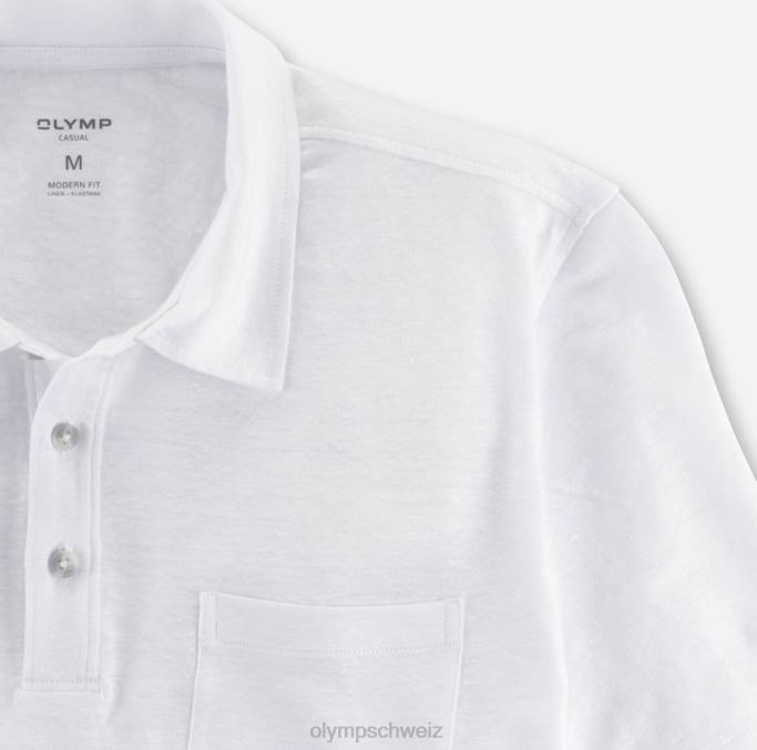 OLYMP lässiger Modern Fit, Polo, gebrochenes Weiß LBD82130 Kleidung