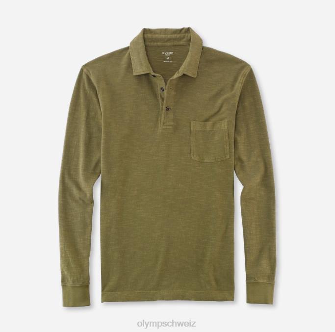 OLYMP lässiger Modern Fit, Polo, oliv LBD82137 Kleidung