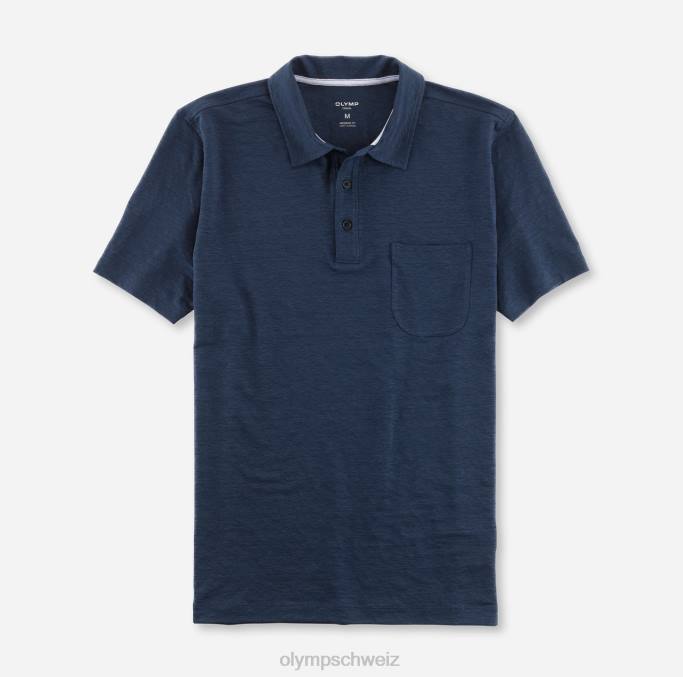 OLYMP lässiger Modern Fit, Polo, rauchblau LBD82091 Kleidung