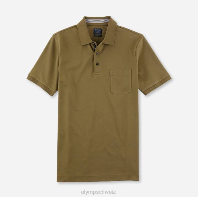 OLYMP lässiger moderner Schnitt, Polo, Khaki LBD82090 Kleidung
