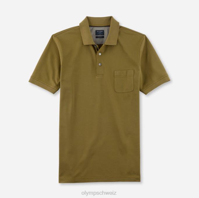 OLYMP lässiger moderner Schnitt, Polo, Khaki LBD82101 Kleidung