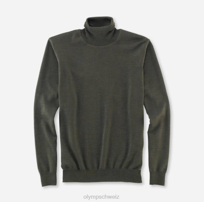 OLYMP Lässiger Strick-Rollkragenpullover, oliv LBD81899 Kleidung
