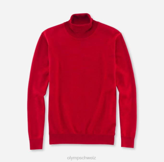 OLYMP Lässiger Strick-Rollkragenpullover, rot LBD81898 Kleidung