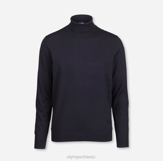 OLYMP Strickmode Modern Fit, Rollkragenpullover, Marine LBD81901 Kleidung