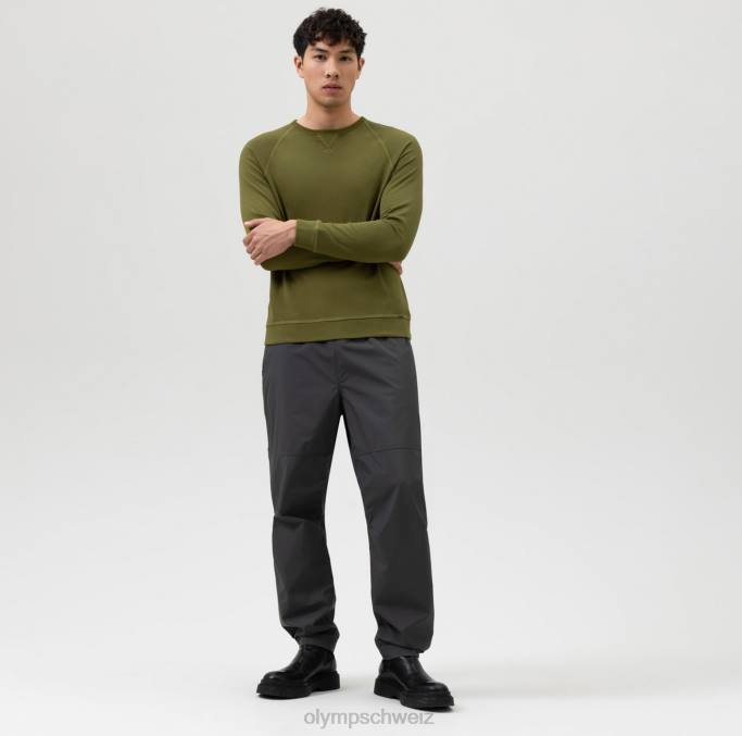 OLYMP Level Five Sweat Body Fit, Limettengrün LBD81922 Kleidung