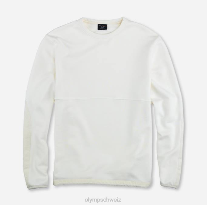 OLYMP Sweat Modern Fit, gebrochenes Weiß LBD81927 Kleidung