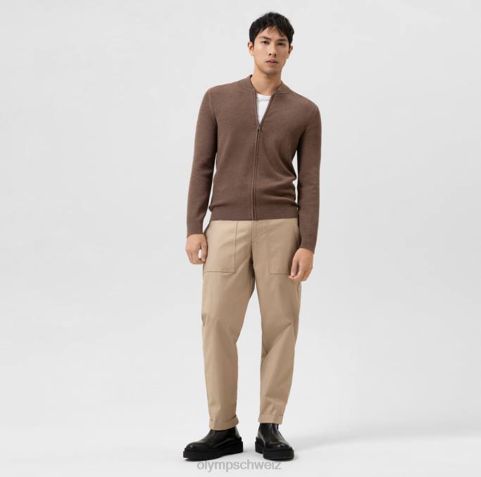 OLYMP Level Five Knitwear Body Fit, Strickjacke, braun LBD81938 Kleidung