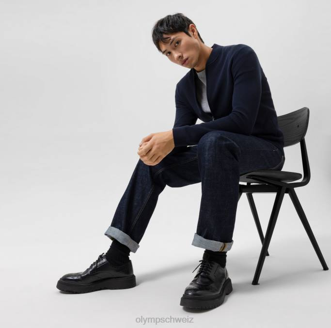 OLYMP Level Five Strickwaren Body Fit, Strickjacke, Marine LBD81942 Kleidung