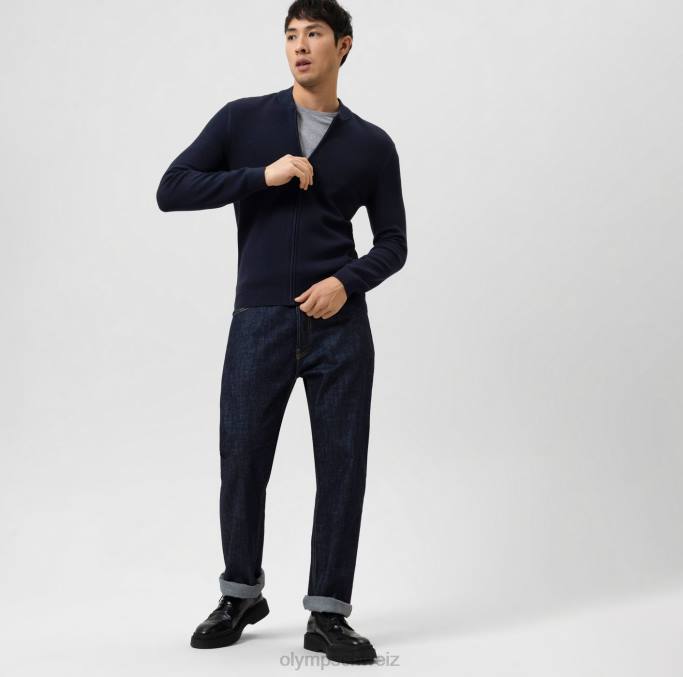 OLYMP Level Five Strickwaren Body Fit, Strickjacke, Marine LBD81942 Kleidung