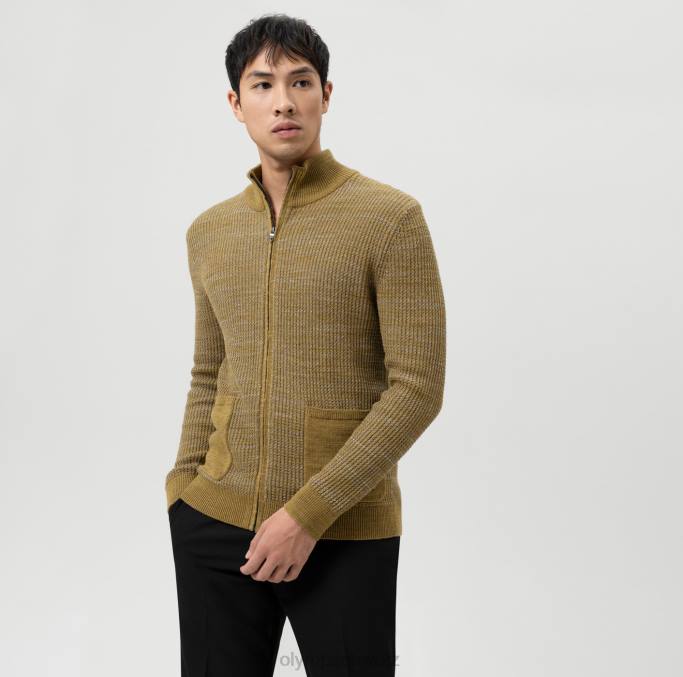 OLYMP Strickmode Modern Fit, Strickjacke, Limette LBD81940 Kleidung