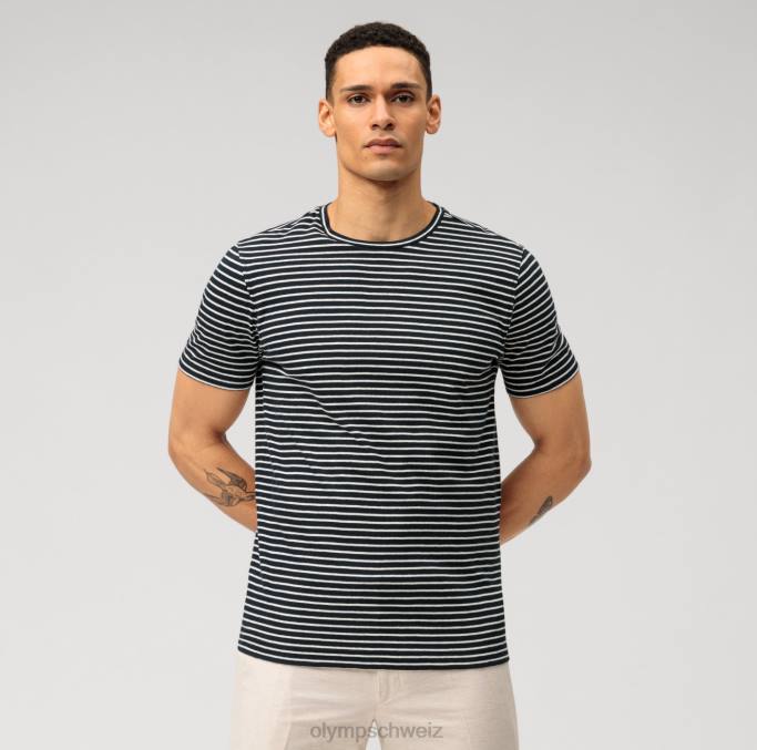 OLYMP Lässiger Modern Fit, T-Shirt, Marine LBD82021 Kleidung