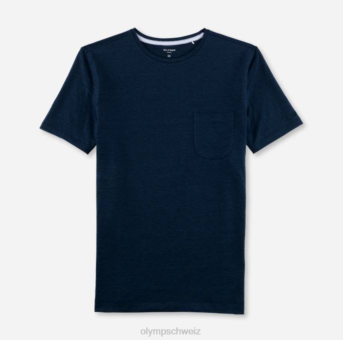 OLYMP Lässiger moderner Schnitt, T-Shirt, rauchblau LBD82050 Kleidung