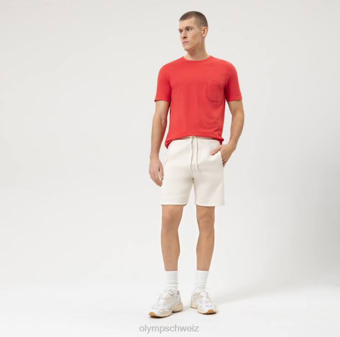 OLYMP Lässiger moderner Schnitt, T-Shirt, rot LBD82016 Kleidung