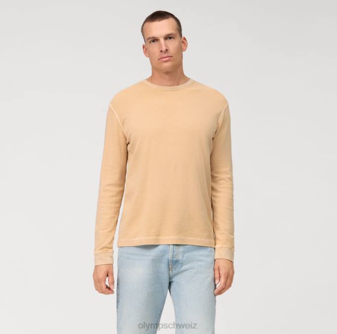 OLYMP Lässiges Jersey-Langarm-T-Shirt, natur LBD82048 Kleidung