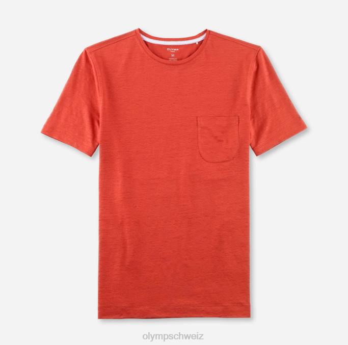 OLYMP Lässiges, modernes T-Shirt, ziegelrot LBD82047 Kleidung