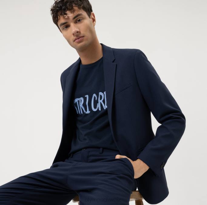 OLYMP Level Five Casual Body Fit, T-Shirt, Marine LBD81989 Kleidung