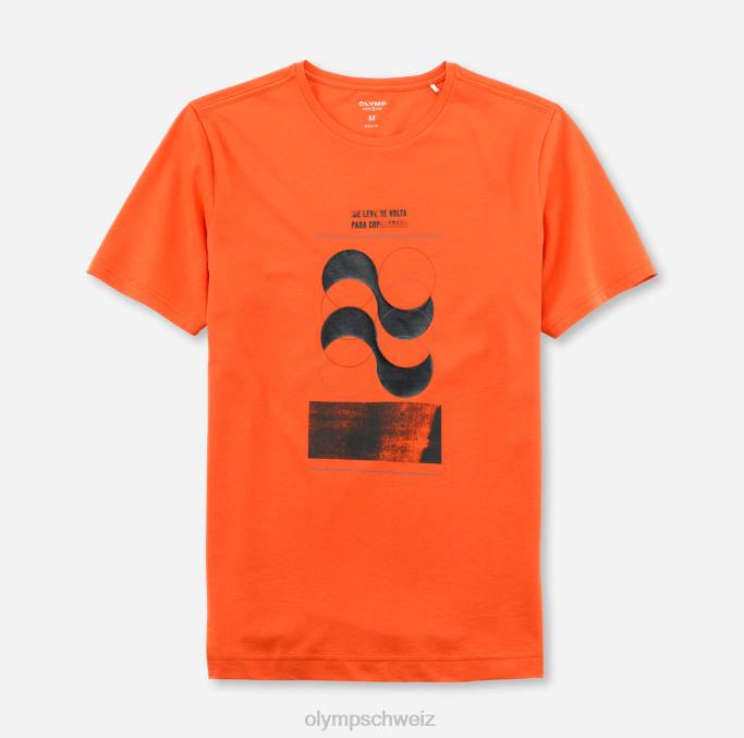 OLYMP Level Five Casual Body Fit, T-Shirt, Orange LBD82063 Kleidung