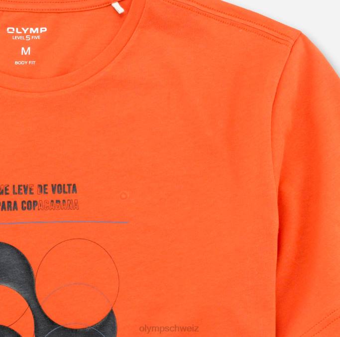 OLYMP Level Five Casual Body Fit, T-Shirt, Orange LBD82063 Kleidung