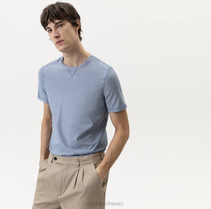 OLYMP Level Five Casual Body Fit, T-Shirt, blau LBD82014 Kleidung