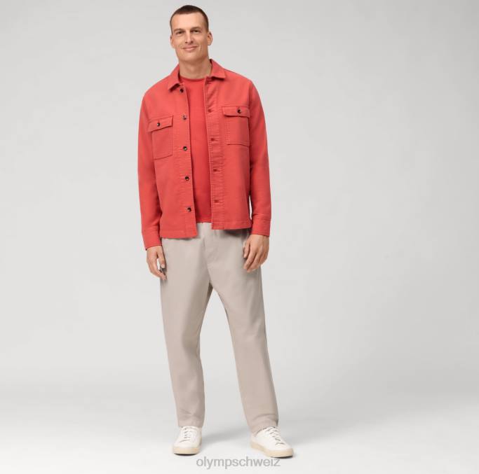 OLYMP Level Five Casual Body Fit, T-Shirt, rot LBD82040 Kleidung