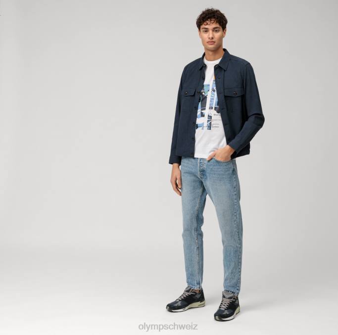 OLYMP Level Five Casual Body Fit, T-Shirt, weiß LBD81990 Kleidung