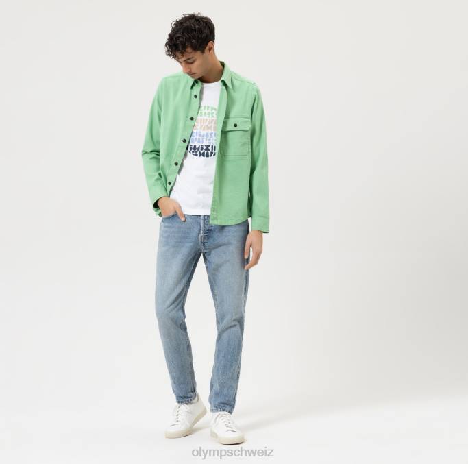 OLYMP Level Five Casual Body Fit, T-Shirt, weiß LBD82051 Kleidung