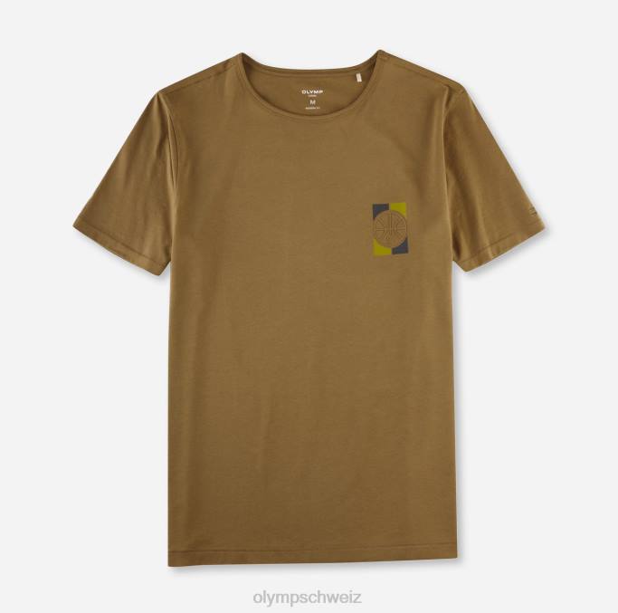 OLYMP lässig moderne Passform, T-Shirt, Khaki LBD82001 Kleidung