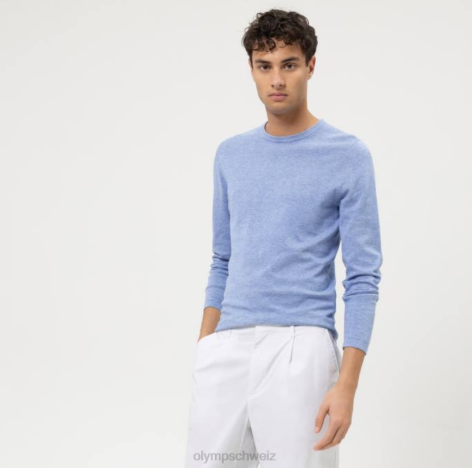 OLYMP Lässiger Strickpullover, Himmel LBD81853 Kleidung