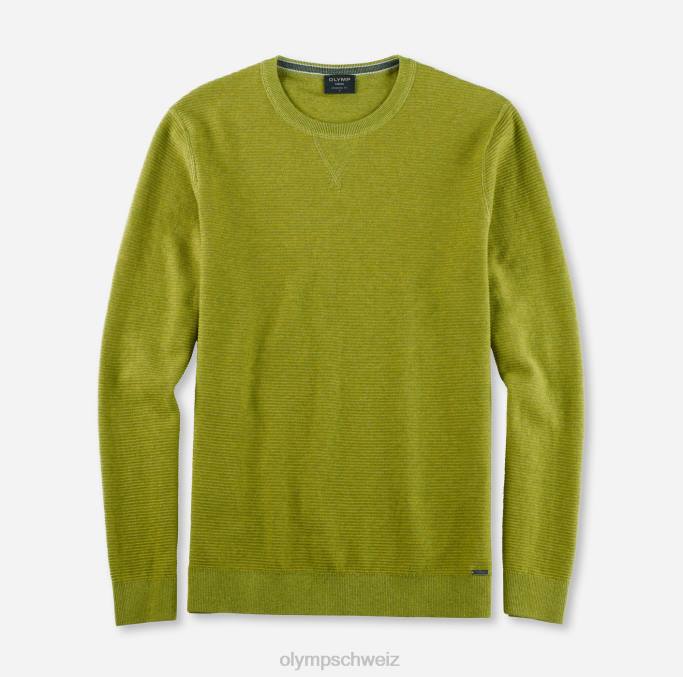 OLYMP Lässiger Strickpullover, Limette LBD81776 Kleidung